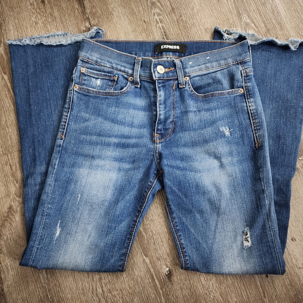 Express Women Blue Strech Jeans Size 4S